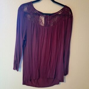 Lace Top Casual Dress Shirt